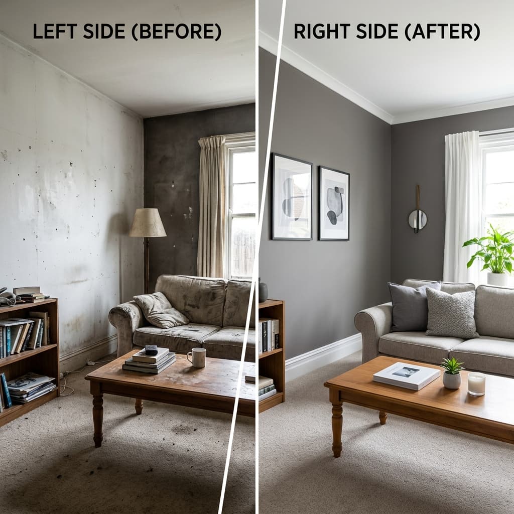 Antes e Depois - Sala de Estar