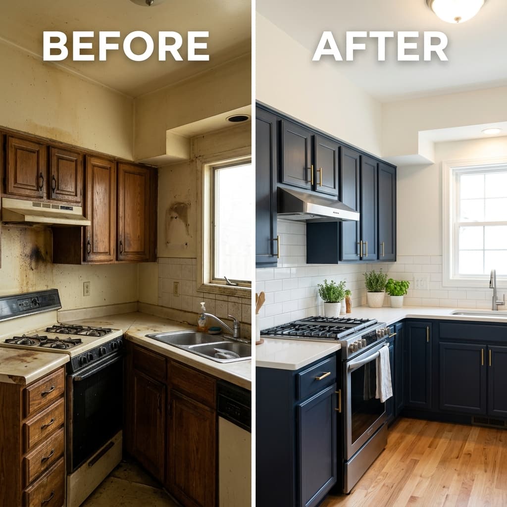 Antes e Depois - Cozinha